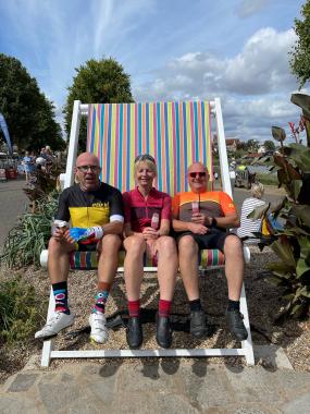 Wheelers in giant deck-chair
