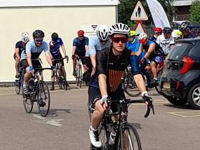 Riders starting the audax rides