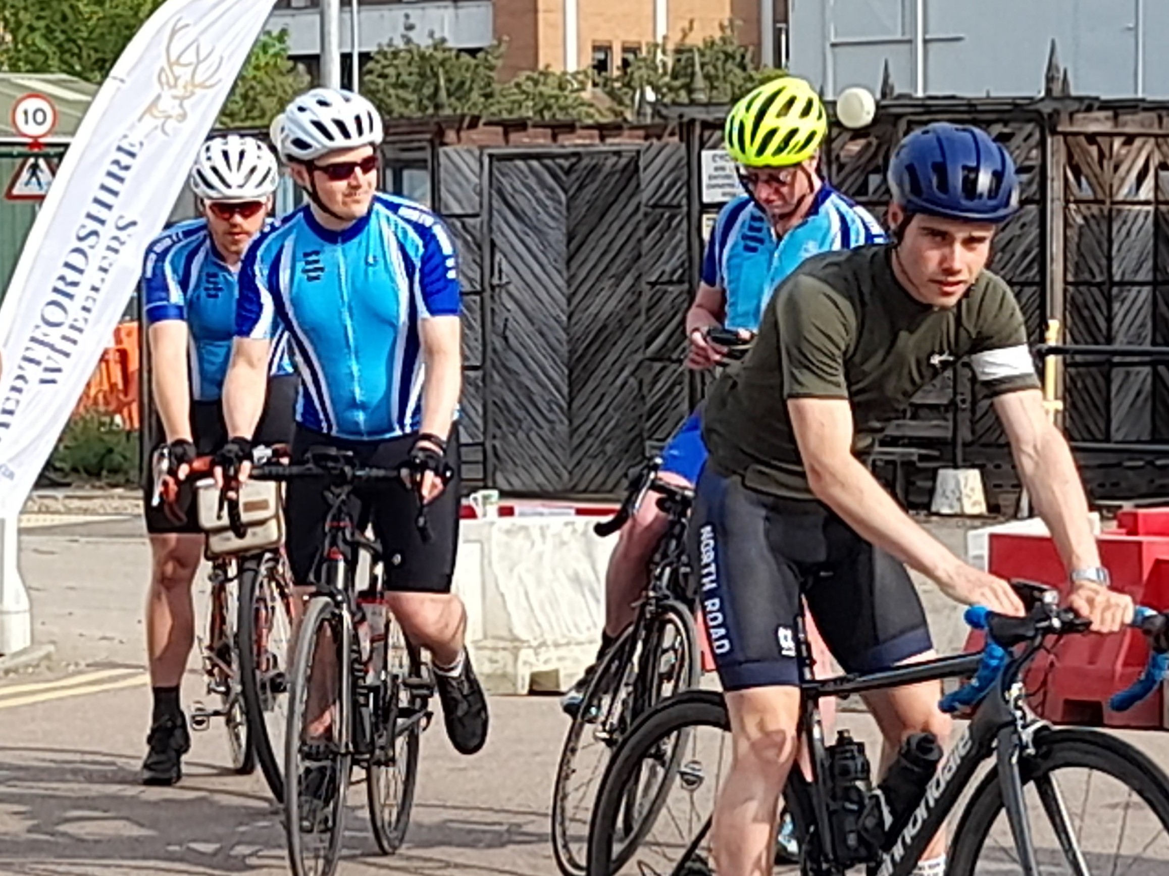 Riders starting the audax rides