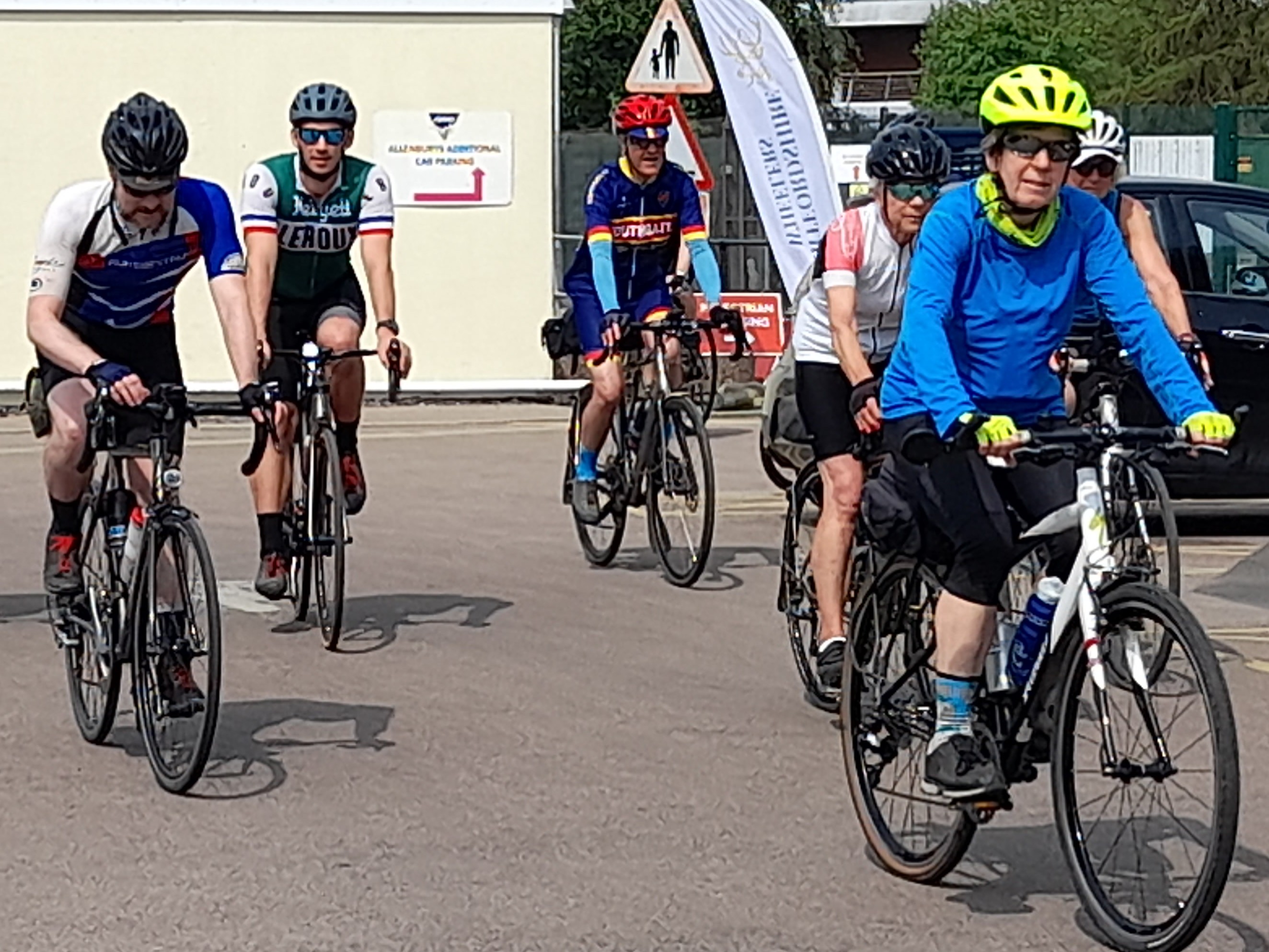 Riders starting the audax rides