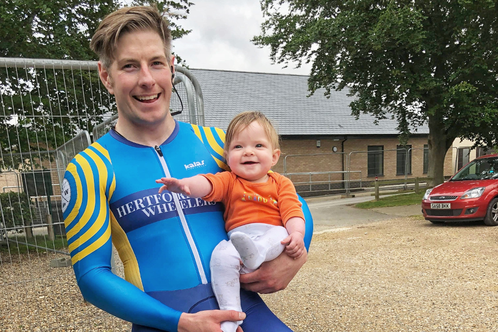 Photo of Gareth and Ada Wignall at end of race