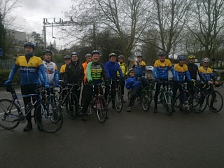 The start of the New Year's Day ride